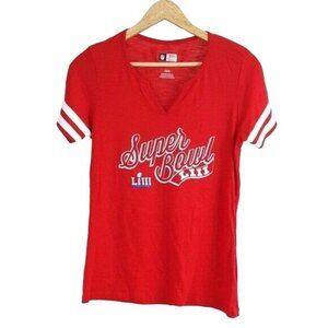 NFL Team Apparel Womens Super Bowl LIII TShirt Red Medium Rams Patriots 2019 NWT
